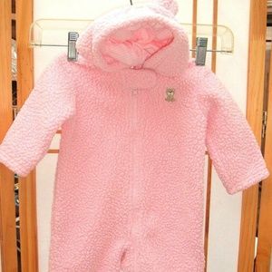 Girls Carter's Infant Light Pink Fuzzy Bear Pram